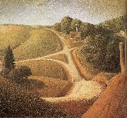 Grant Wood New Road Germany oil painting artist